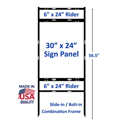 30" x 24" Angle Iron Top & Bottom Rider