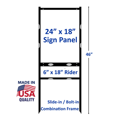 12" x 18" Angle Iron One Bottom Rider