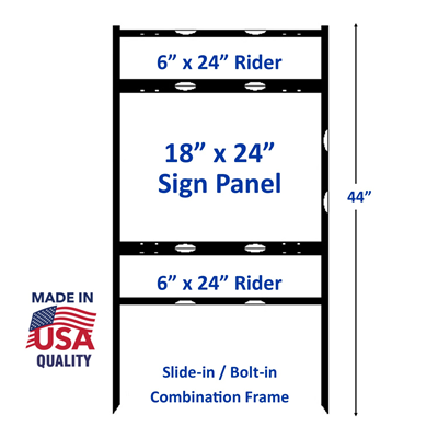 18" x 24" Angle Iron Top & Bottom Rider