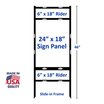 24" x 18" Angle Iron Top & Bottom Rider