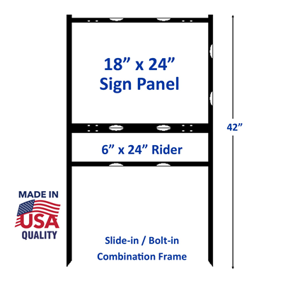 18" x 24" Angle Iron One Bottom Rider